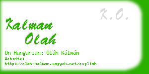 kalman olah business card